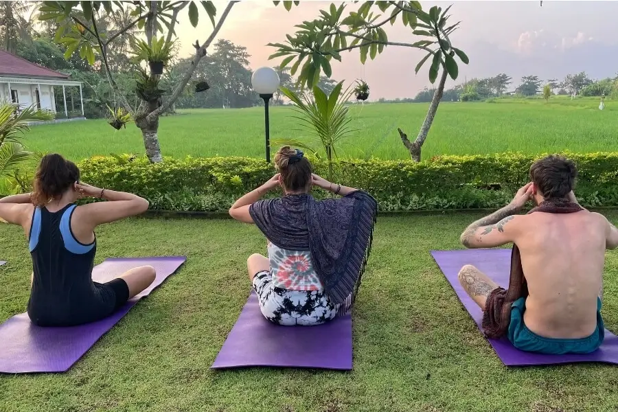 Outdoor Yoga Class at Bali Yogshala