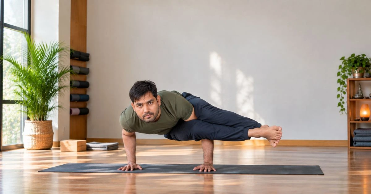Eight-Angle Pose. Astavakrasana