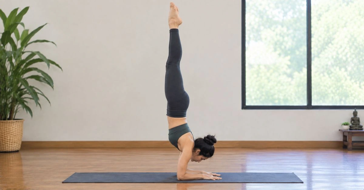 Forearm Stand. Pincha Mayurasana